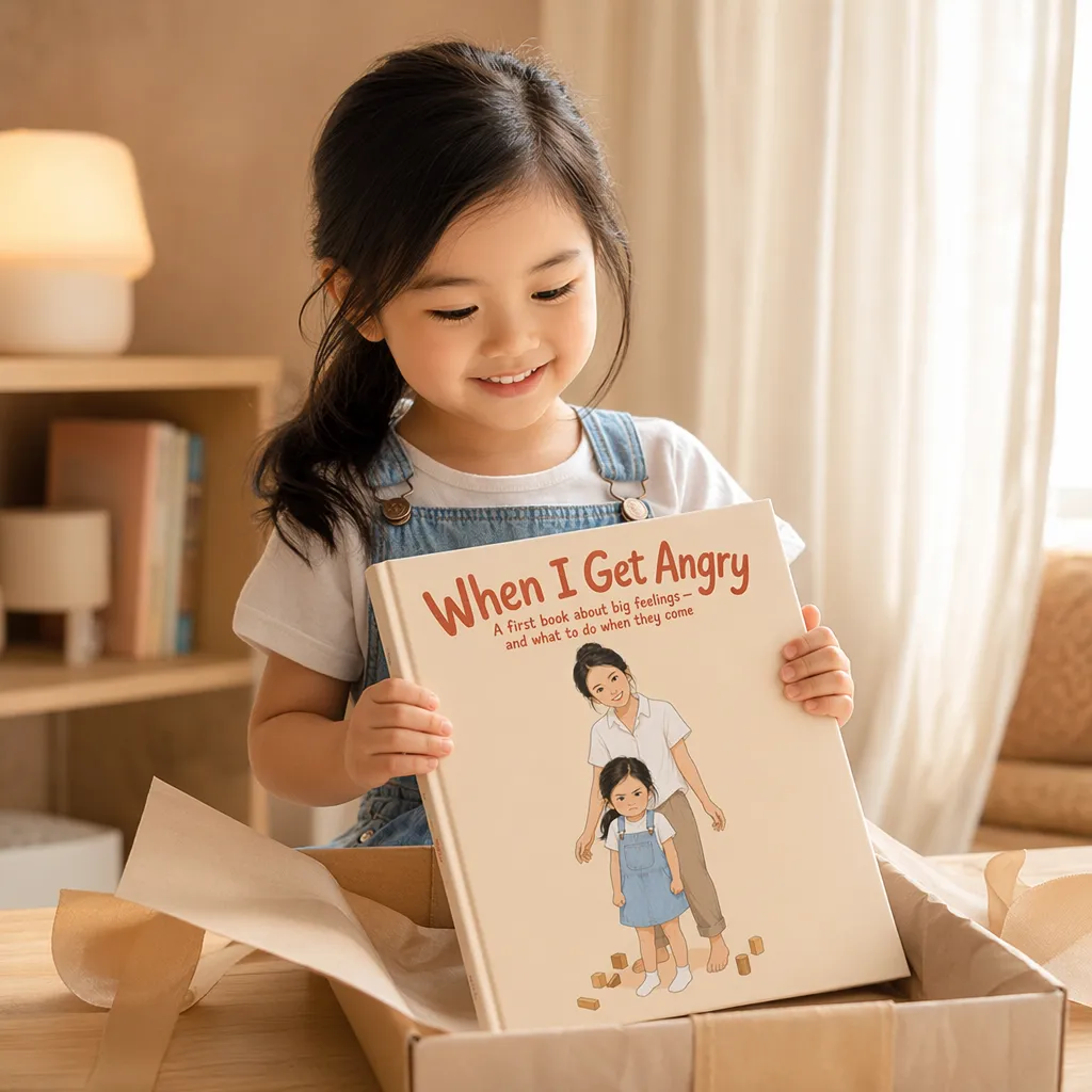 A child opening their personalised StoryStars book